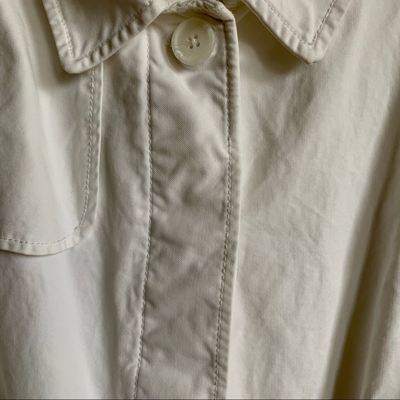 Gap White Cotton Trench coat. Size M - Picture 4 of 9